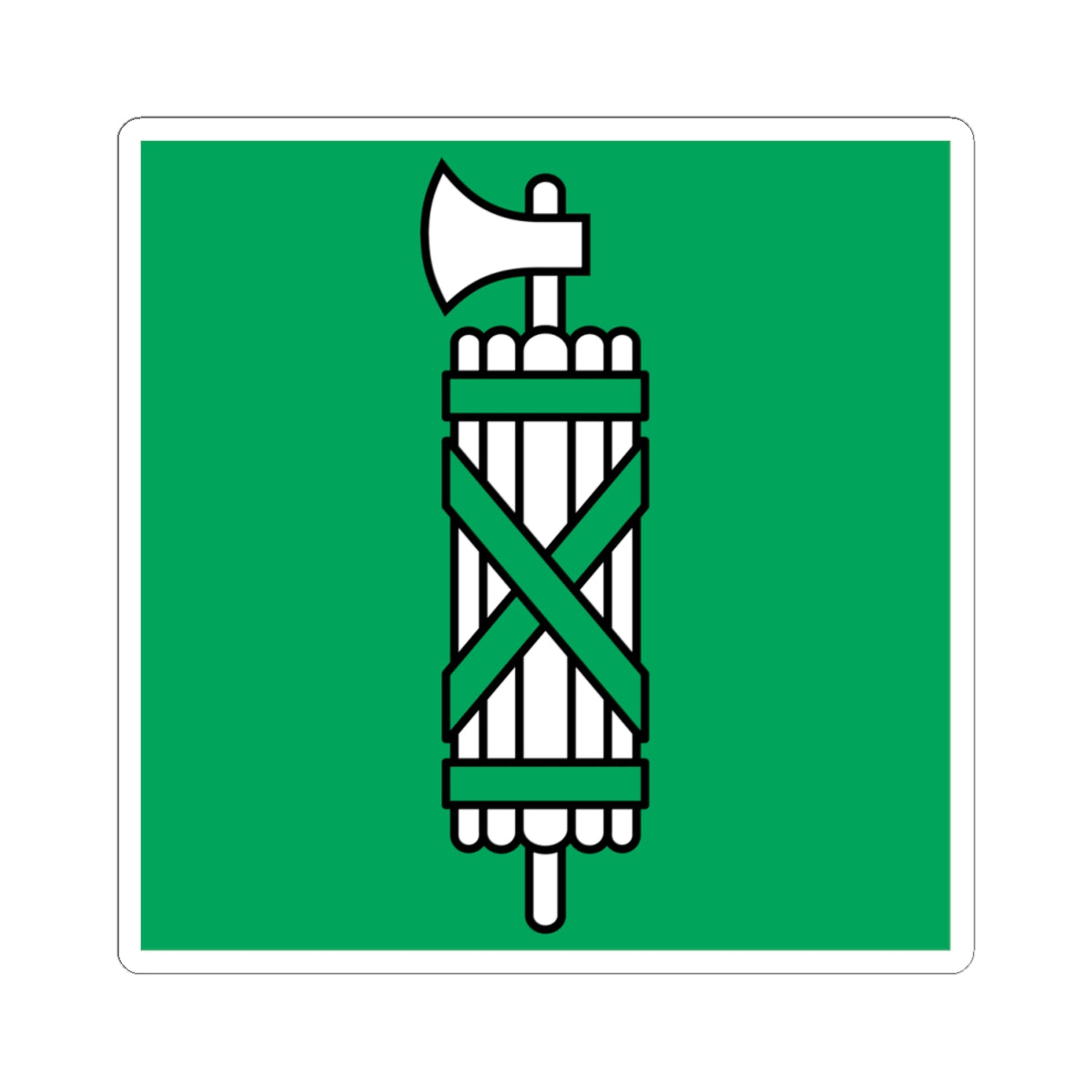 Flag of Canton of Sankt Gallen (Switzerland) STICKER Vinyl Kiss-Cut Decal