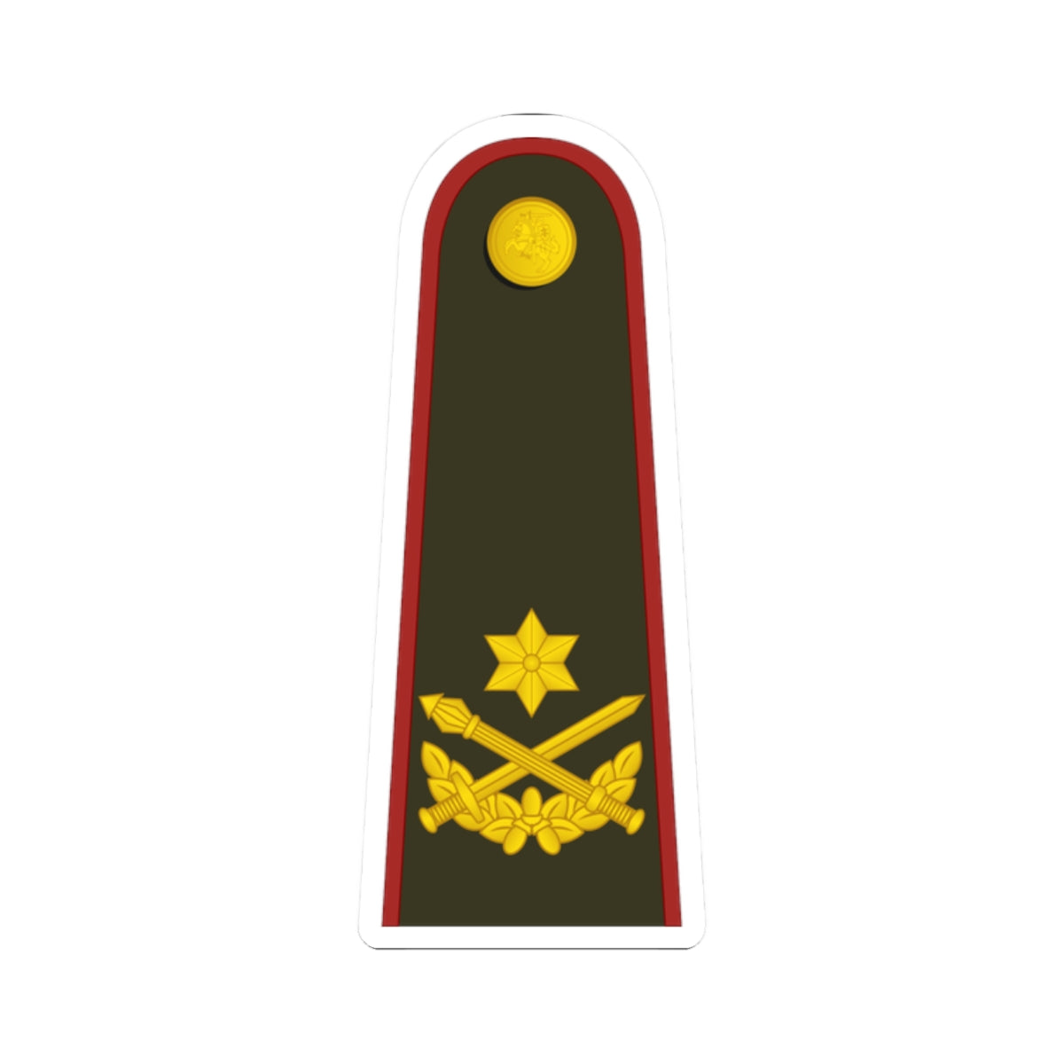 Lithuania Army OF 6 (Lithuania) (Military Rank) STICKER Vinyl Kiss-Cut Decal