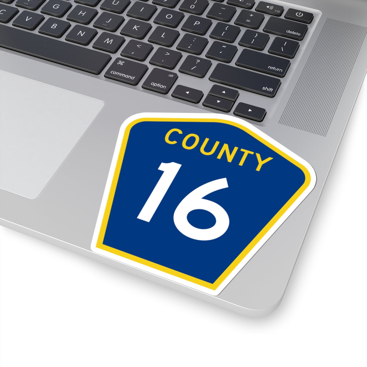 County 16 MN (Minnesota) (Road Sign) STICKER Vinyl Kiss-Cut Decal
