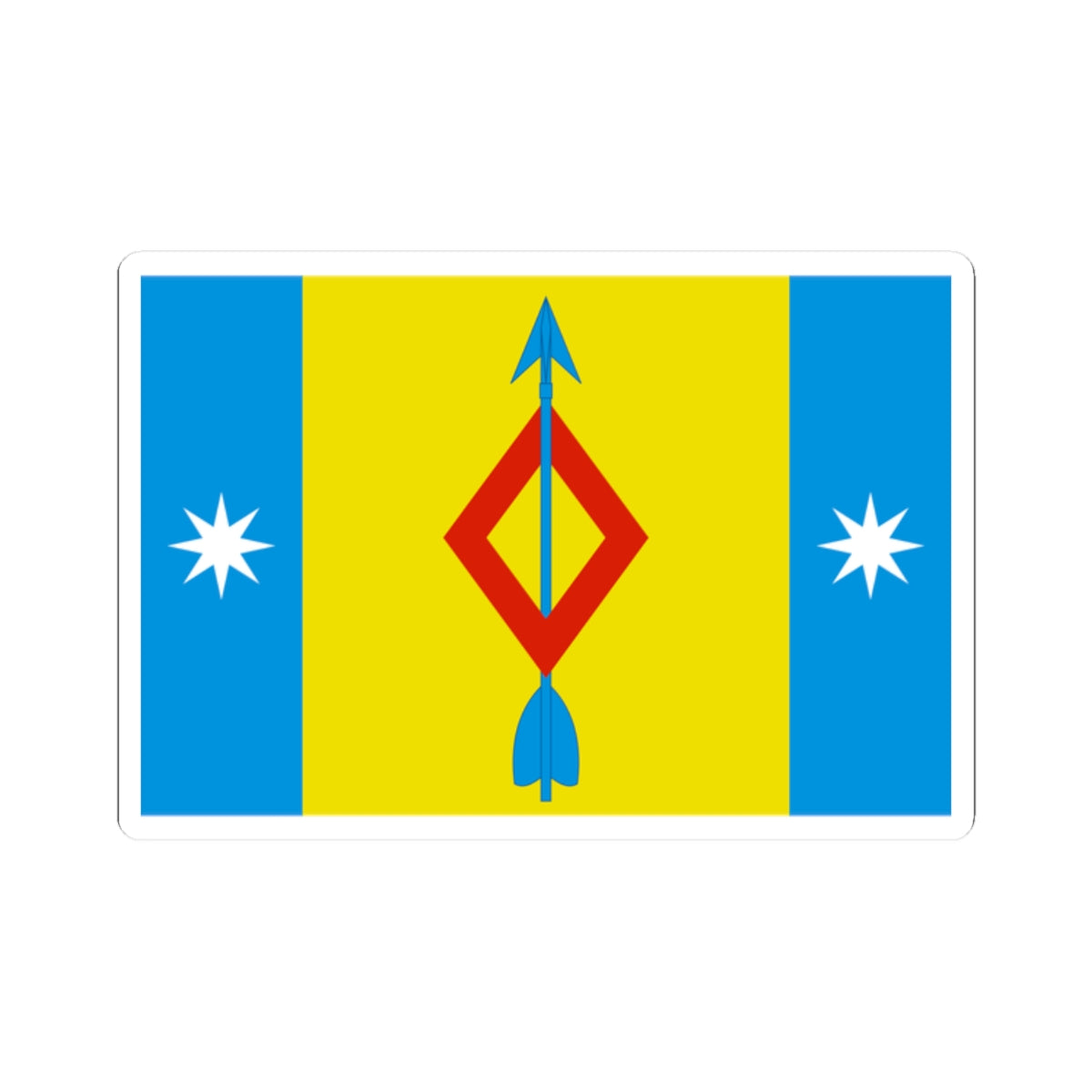 Flag of Mamontovskoe Moscow oblast (Russia) STICKER Vinyl Kiss-Cut Decal