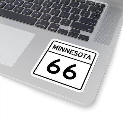 MN-66 1948 (Minnesota) (Road Sign) STICKER Vinyl Kiss-Cut Decal