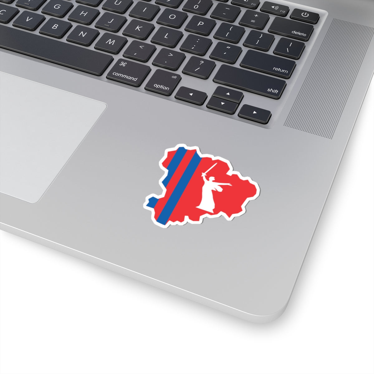 Flag-map of Volgograd Oblast (Russia) STICKER Vinyl Kiss-Cut Decal