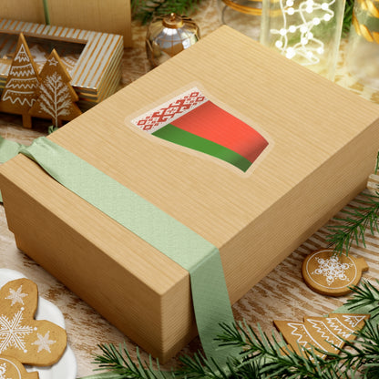 Belarus Flag - iconic waving (Belarus) STICKER Vinyl Kiss-Cut Decal