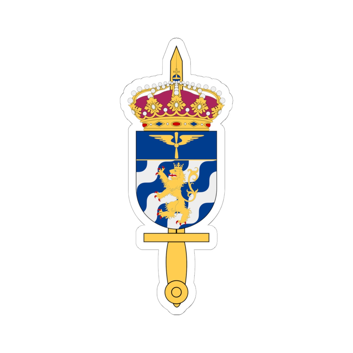 Södra flygkommandot vapen (Sweden) (Coat of Arms) STICKER Vinyl Kiss-Cut Decal