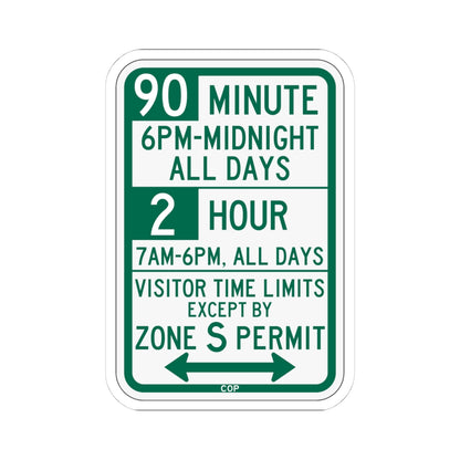 PBOT Road sign P4437D (Oregon) (Road Sign) STICKER Vinyl Kiss-Cut Decal