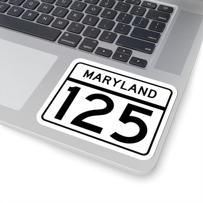 MD Route 125 (Maryland) (Road Sign) STICKER Vinyl Kiss-Cut Decal