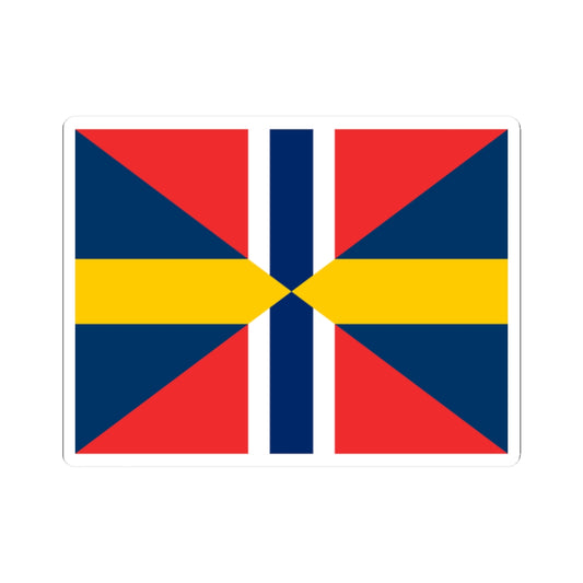 Sweden-Norway Union Flag (Estonia) STICKER Vinyl Kiss-Cut Decal