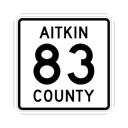 Aitkin County Route 83 (Minnesota) (Road Sign) STICKER Vinyl Kiss-Cut Decal