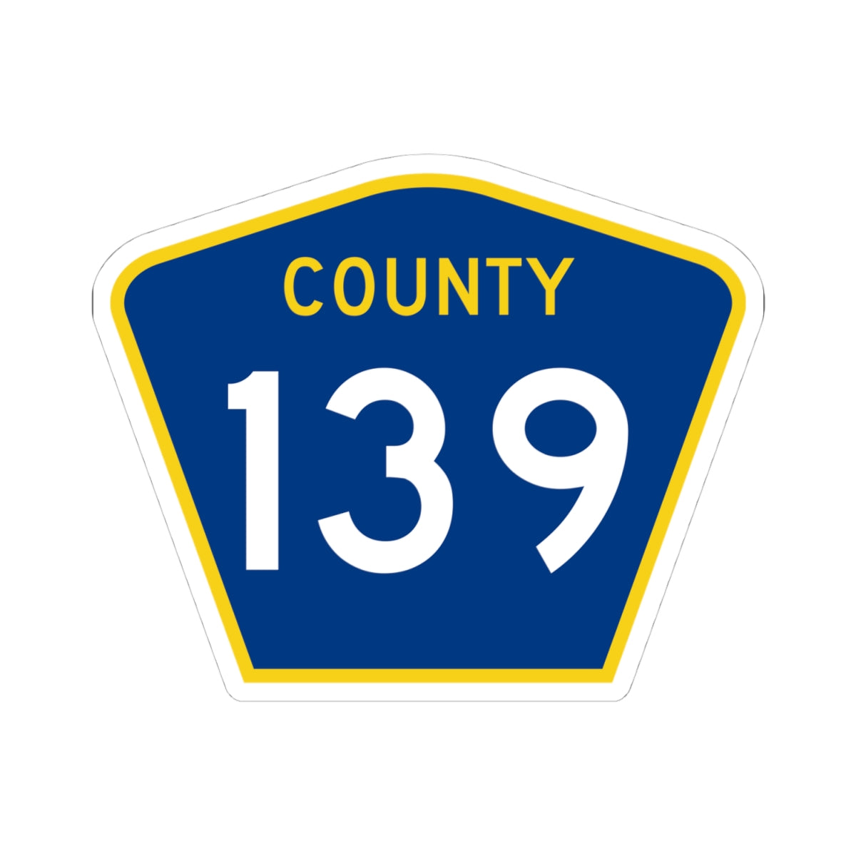 County 139 MN (Minnesota) (Road Sign) STICKER Vinyl Kiss-Cut Decal