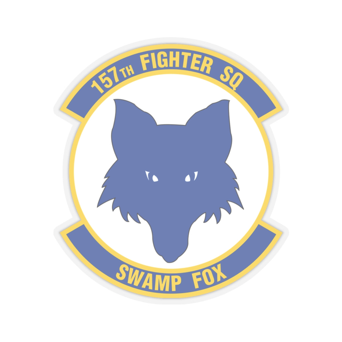 157 Fighter Squadron (U.S. Air Force) STICKER Vinyl Kiss-Cut Decal-3" × 3"-Transparent-The Sticker Space