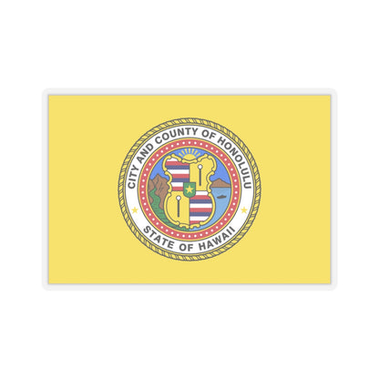 Flag of Honolulu, Hawaii - STICKER Vinyl Kiss-Cut Decal