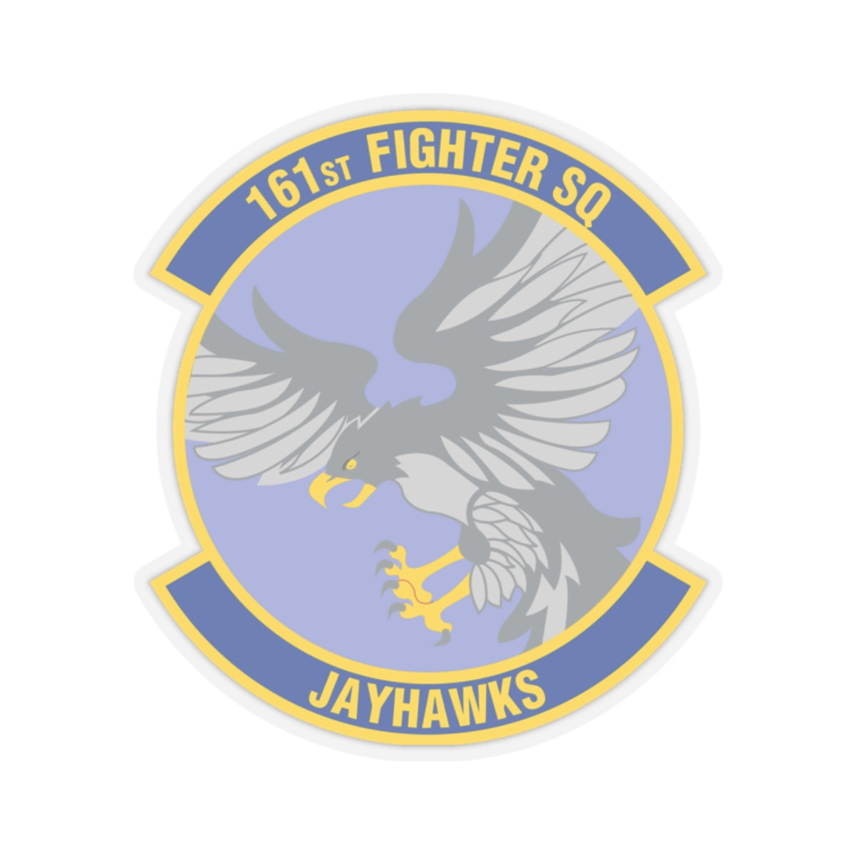 161 Fighter Squadron (U.S. Air Force) STICKER Vinyl Kiss-Cut Decal-2" × 2"-Transparent-The Sticker Space