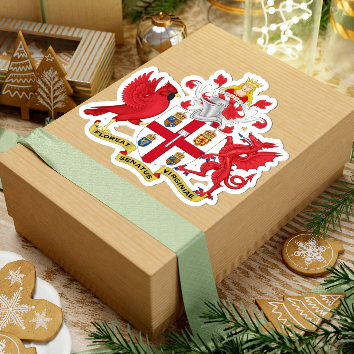 Arms of the Virginia Senate (United States) (Coat of Arms) STICKER Vinyl Kiss-Cut Decal