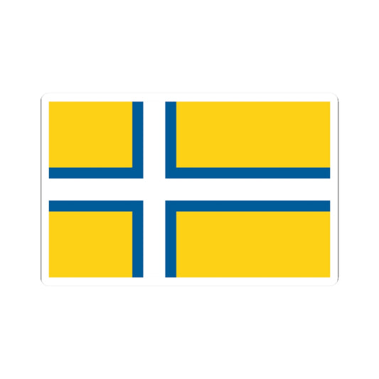 Flag of West Sweden (Sweden) STICKER Vinyl Kiss-Cut Decal