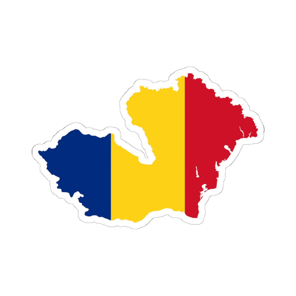 Flag-map of Romania 1942 (Oman) STICKER Vinyl Kiss-Cut Decal