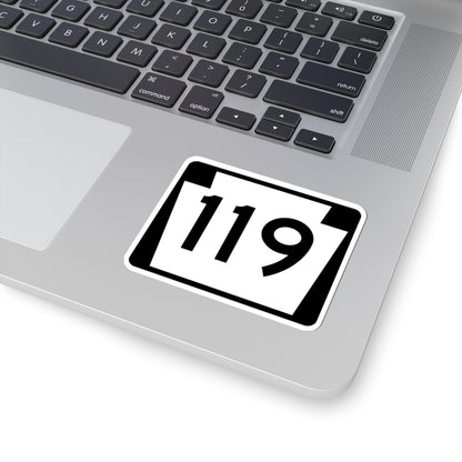 PA-119 (Pennsylvania) (Road Sign) STICKER Vinyl Kiss-Cut Decal