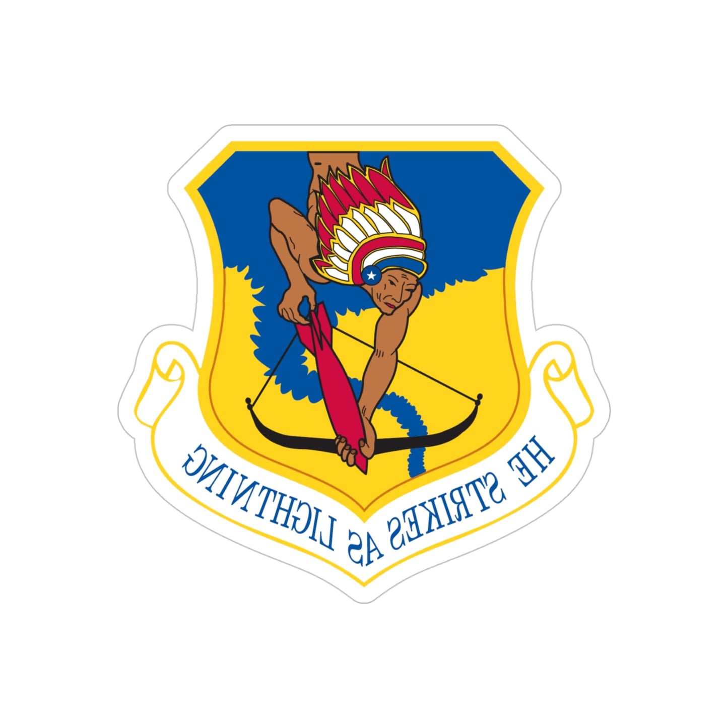 101st Air Refueling Wing (U.S. Air Force) REVERSE PRINT Transparent STICKER-4" × 4"-The Sticker Space