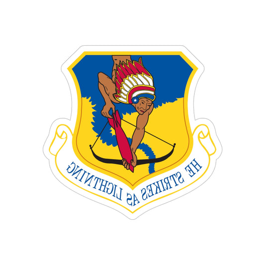 101st Air Refueling Wing (U.S. Air Force) REVERSE PRINT Transparent STICKER-6" × 6"-The Sticker Space