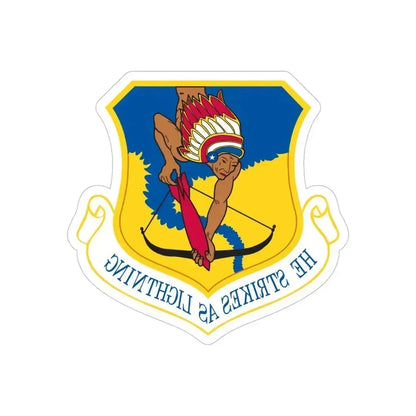 101st Air Refueling Wing (U.S. Air Force) REVERSE PRINT Transparent Die-Cut STICKER 5 Inch Die-Cut Transparent - The Sticker Space