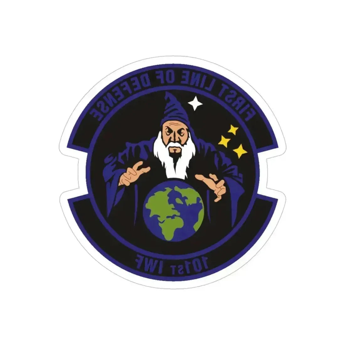 101st Information Warfare Flight (U.S. Air Force) REVERSE PRINT Transparent Die-Cut STICKER 4 Inch Die-Cut Transparent - The Sticker Space