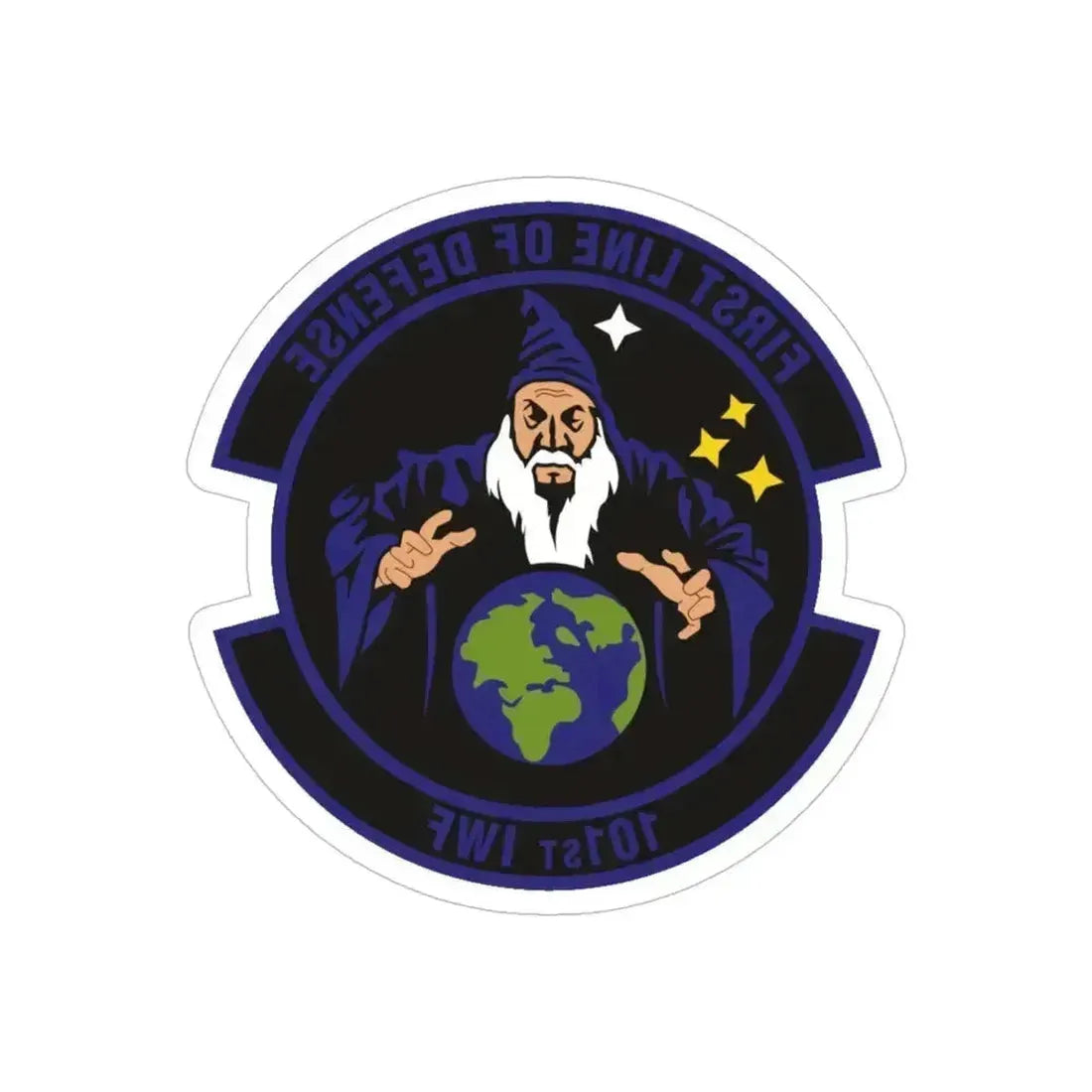 101st Information Warfare Flight (U.S. Air Force) REVERSE PRINT Transparent Die-Cut STICKER 5 Inch Die-Cut Transparent - The Sticker Space