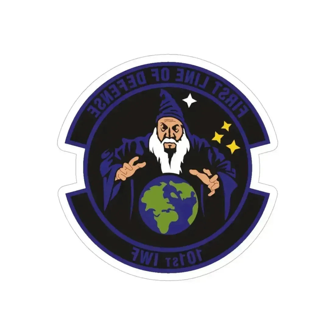 101st Information Warfare Flight (U.S. Air Force) REVERSE PRINT Transparent Die-Cut STICKER 6 Inch Die-Cut Transparent - The Sticker Space