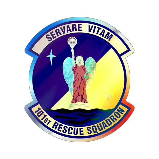 101st Rescue Squadron (U.S. Air Force) Holographic STICKER Die-Cut Vinyl Decal 6 Inch Holographic - The Sticker Space