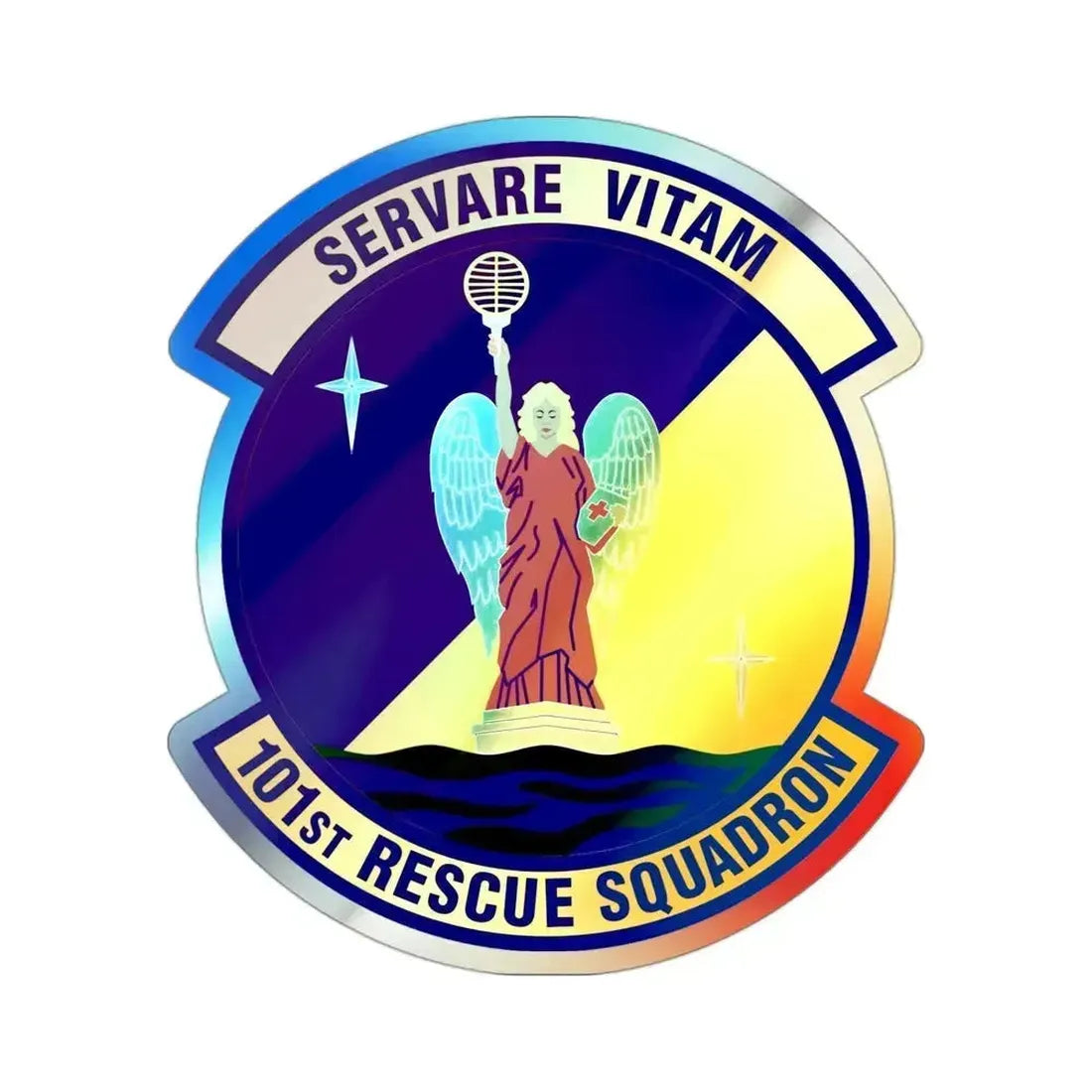 101st Rescue Squadron (U.S. Air Force) Holographic STICKER Die-Cut Vinyl Decal - The Sticker Space