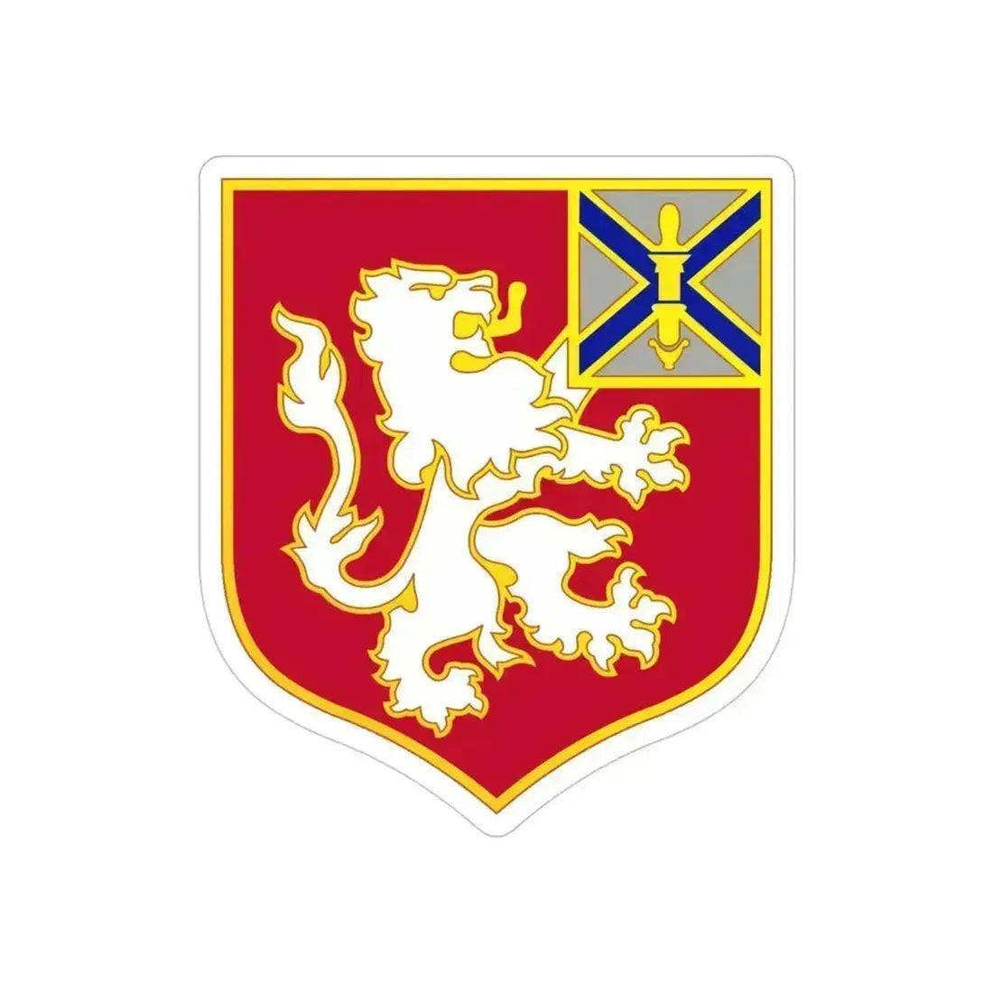 102 Engineer Battalion (U.S. Army) REVERSE PRINT Transparent Die-Cut STICKER 4 Inch Die-Cut Transparent - The Sticker Space