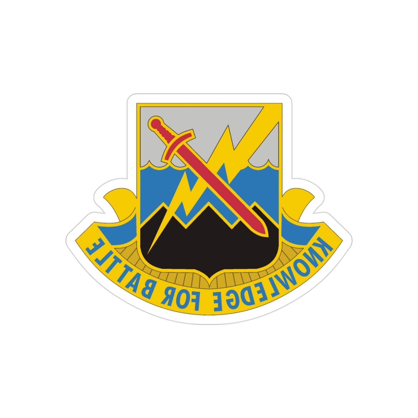 102 Military Intelligence Battalion (U.S. Army) REVERSE PRINT Transparent STICKER-3 Inch-The Sticker Space