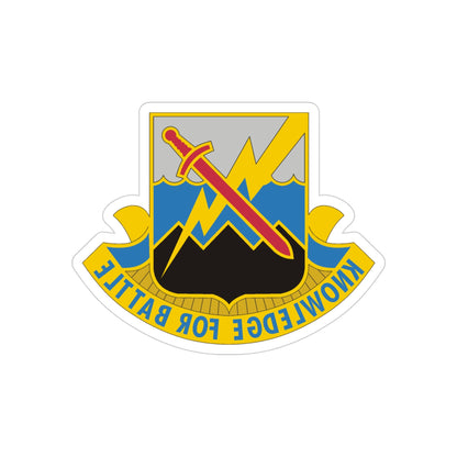 102 Military Intelligence Battalion (U.S. Army) REVERSE PRINT Transparent STICKER-4" × 4"-The Sticker Space