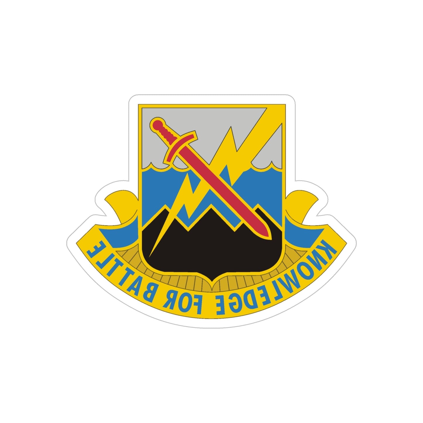 102 Military Intelligence Battalion (U.S. Army) REVERSE PRINT Transparent STICKER-6 Inch-The Sticker Space