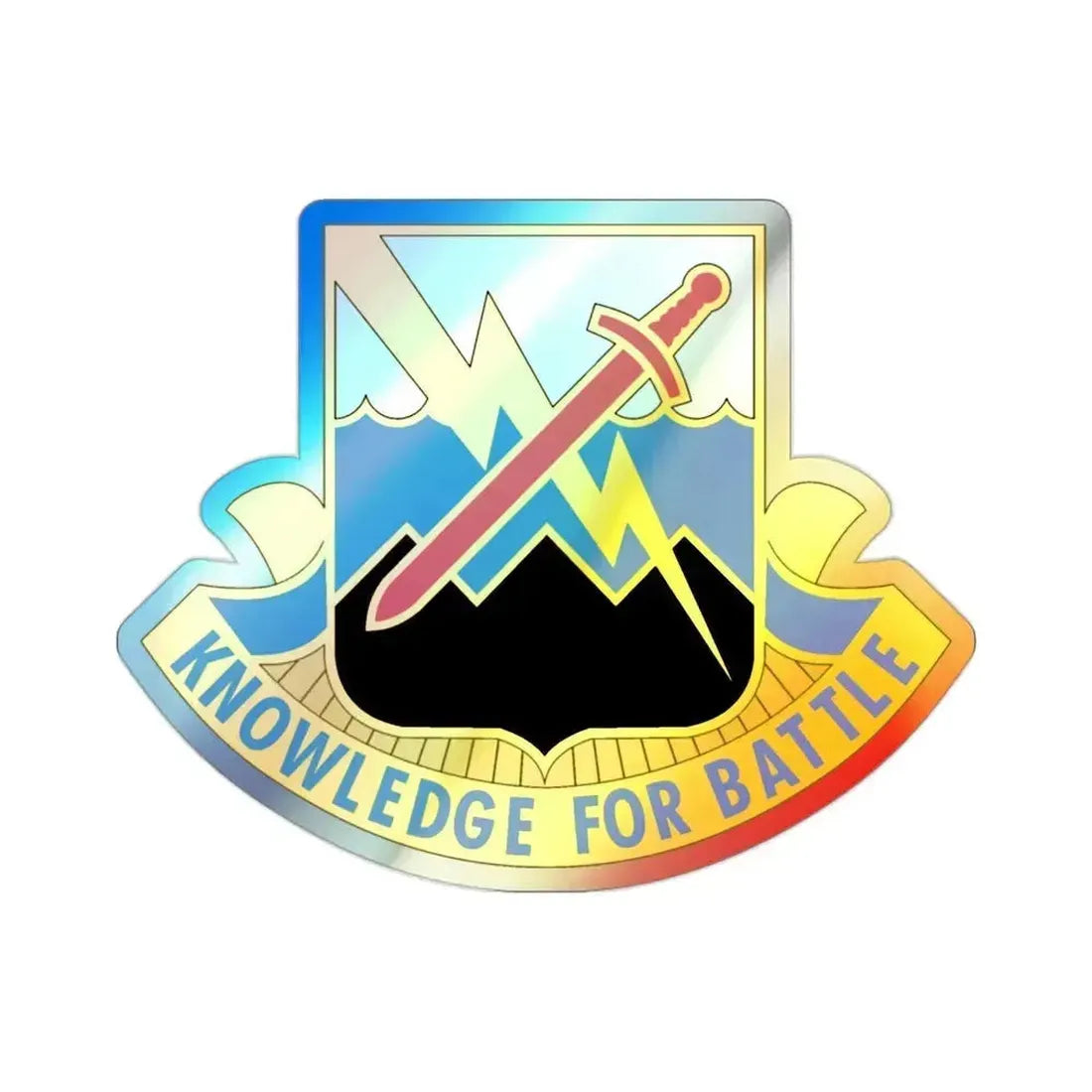 102 Military Intelligence Battalion (U.S. Army) Holographic STICKER Die-Cut Vinyl Decal 2 Inch Holographic - The Sticker Space