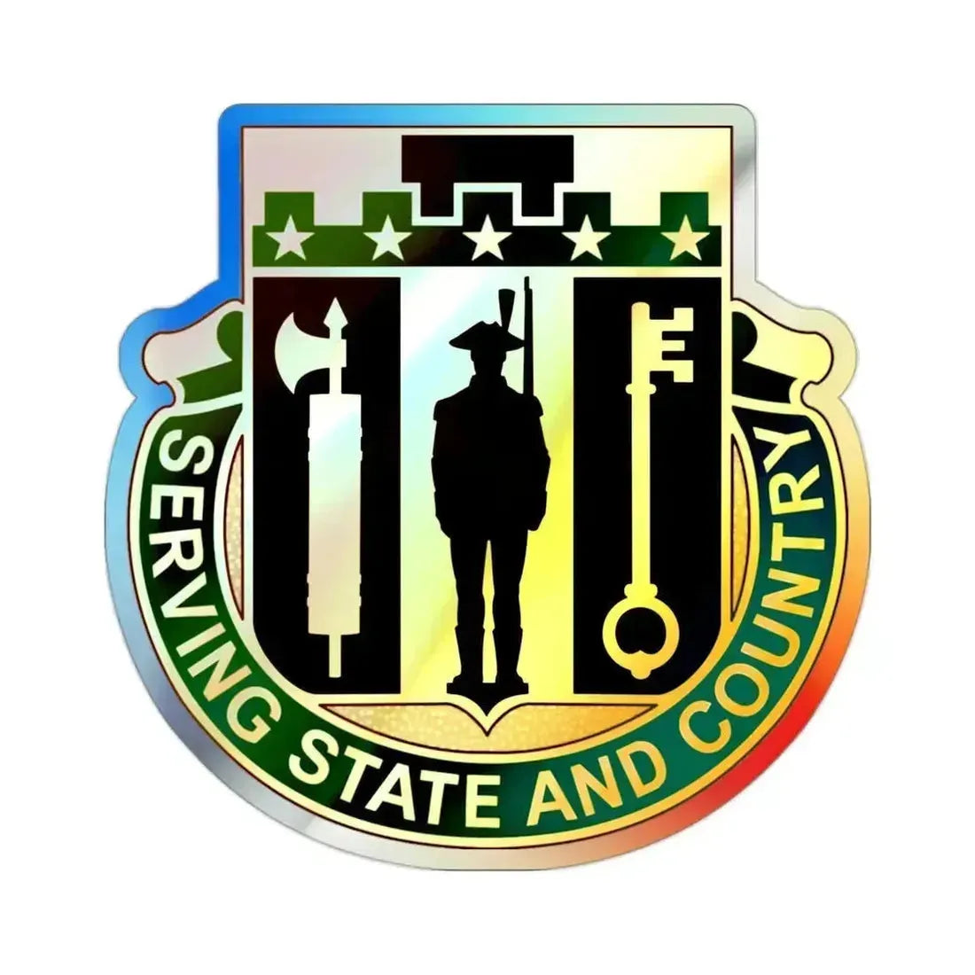 102 Military Police Battalion (U.S. Army) Holographic STICKER Die-Cut Vinyl Decal - The Sticker Space