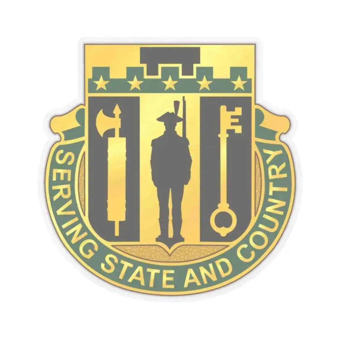 102 Military Police Battalion (U.S. Army) STICKER Vinyl Kiss-Cut Decal 2 Inch Transparent - The Sticker Space