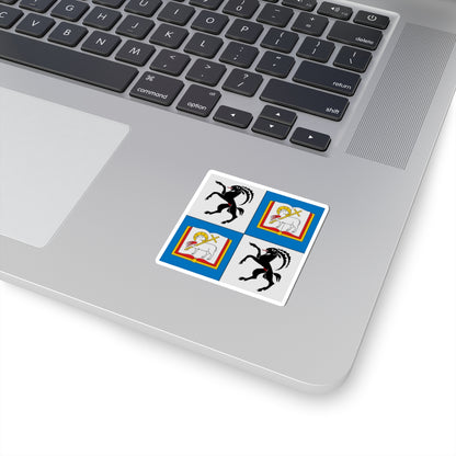 Flag of Vitus Huonder (Switzerland) STICKER Vinyl Kiss-Cut Decal