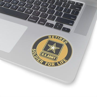 Retired Service Identification Badge (U.S. Army) STICKER Vinyl Kiss-Cut Decal