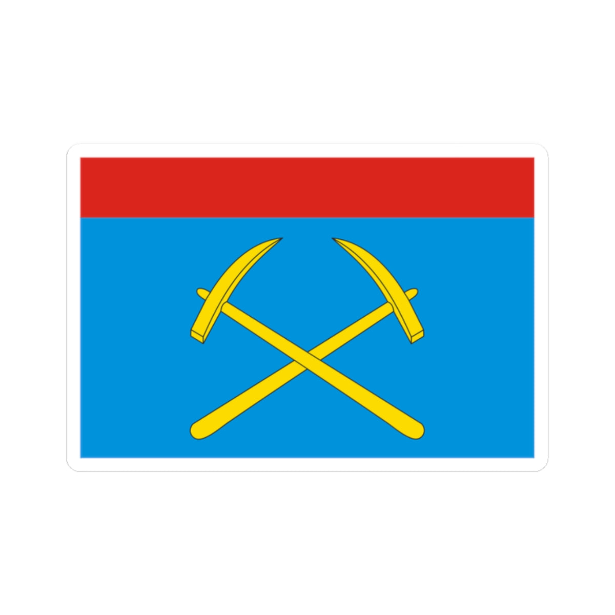 Flag of Podolsk Moscow oblast (Russia) STICKER Vinyl Kiss-Cut Decal