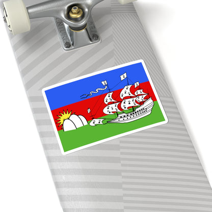 Flag of Lorient (France) STICKER Vinyl Kiss-Cut Decal