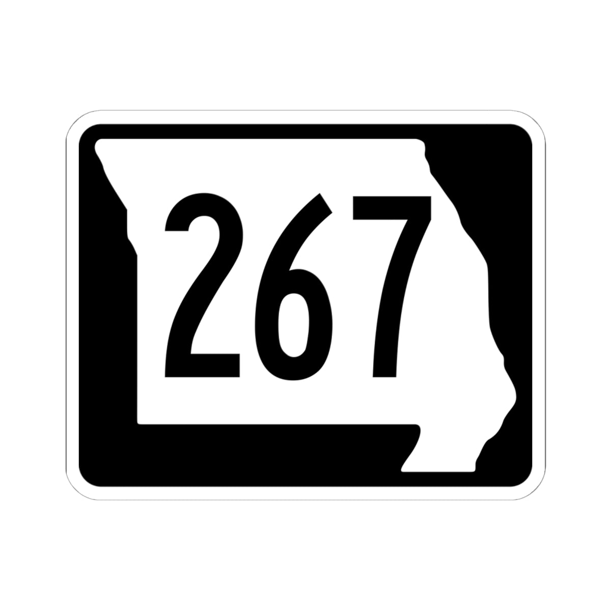 MO-267 (Missouri) (Road Sign) STICKER Vinyl Kiss-Cut Decal