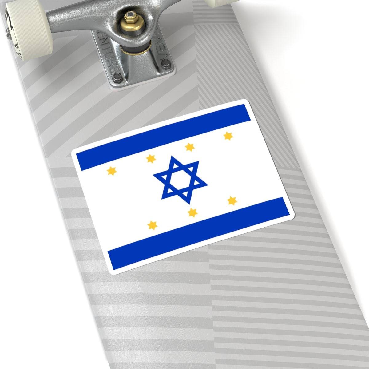 Nissim Sabahs Israel Flag Proposal 1949 (Israel) STICKER Vinyl Kiss-Cut Decal