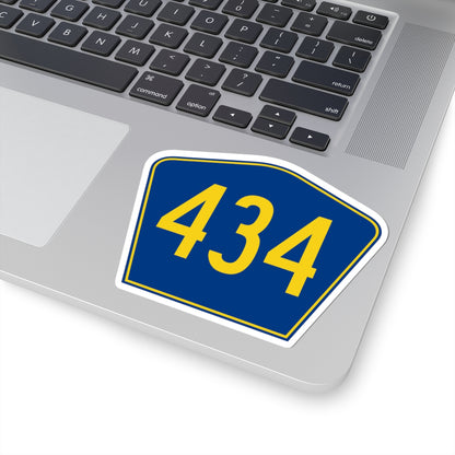 PR secondary 434 (Puerto Rico) (Road Sign) STICKER Vinyl Kiss-Cut Decal