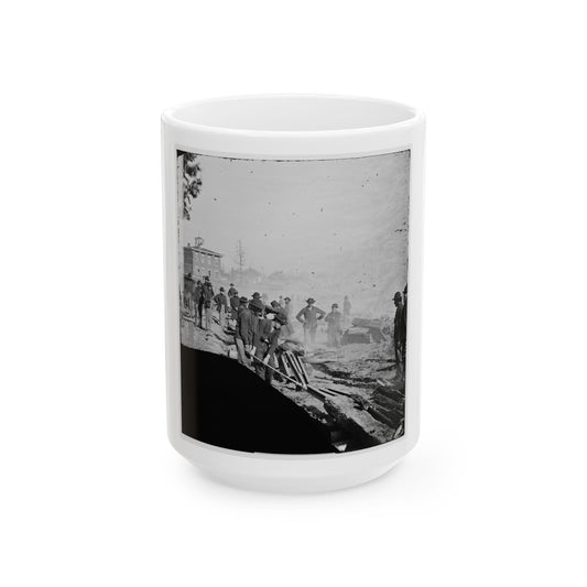 Atlanta, Georgia. Sherman's Men Destroying Railroad (U.S. Civil War) White Coffee Mug