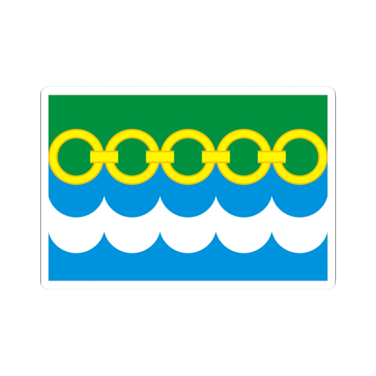 Flag of Klishinskoe Moscow oblast (Russia) STICKER Vinyl Kiss-Cut Decal