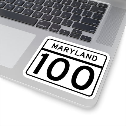 MD Route 100 (Maryland) (Road Sign) STICKER Vinyl Kiss-Cut Decal