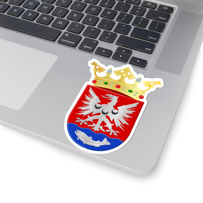 Bergambacht wapen 1985 (Netherlands) (Coat of Arms) STICKER Vinyl Kiss-Cut Decal
