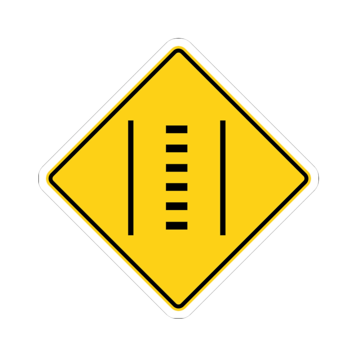 MUTCD-PR W17-3b (Puerto Rico) (Road Sign) STICKER Vinyl Kiss-Cut Decal