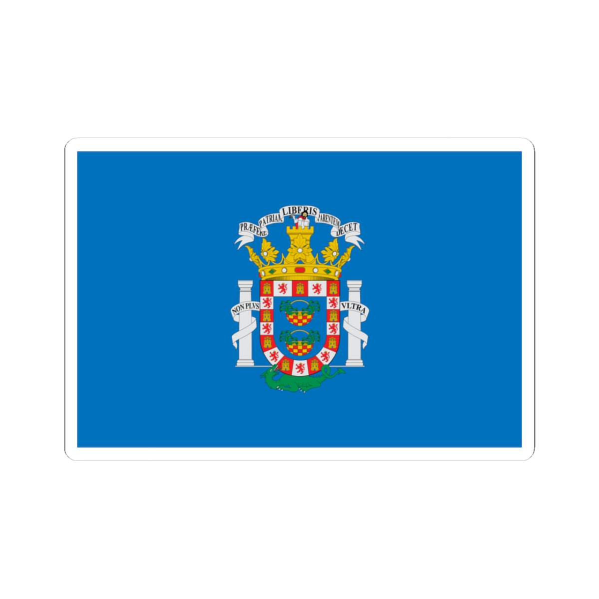 Flag of Melilla (Spain) STICKER Vinyl Kiss-Cut Decal