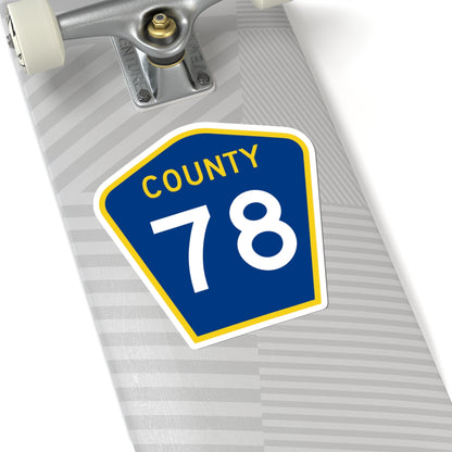 County 78 MN (Minnesota) (Road Sign) STICKER Vinyl Kiss-Cut Decal