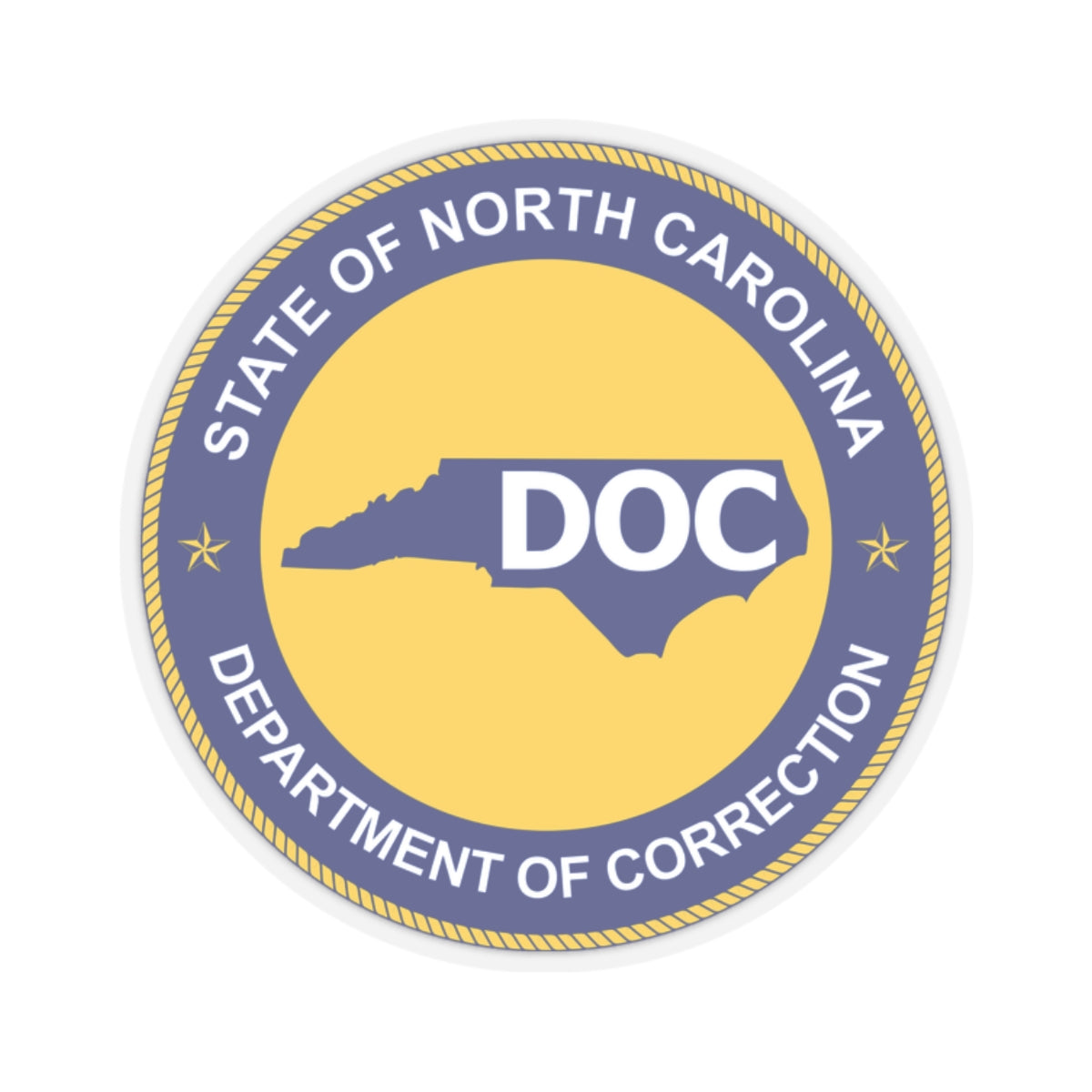 Seal of the North Carolina Department of Correction - STICKER Vinyl Kiss-Cut Decal